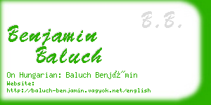 benjamin baluch business card